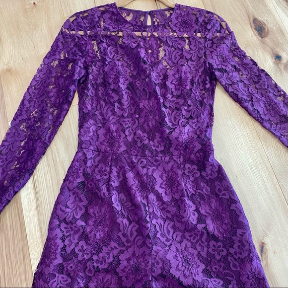 Cynthia Rowley Plum Midnight Lace Romper EUC - Picture 9 of 16